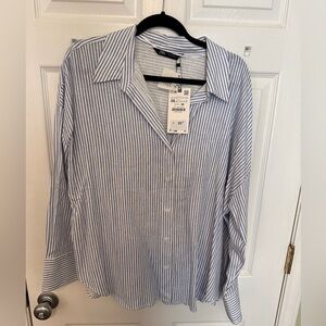 Zara blue white striped button down size XXL
